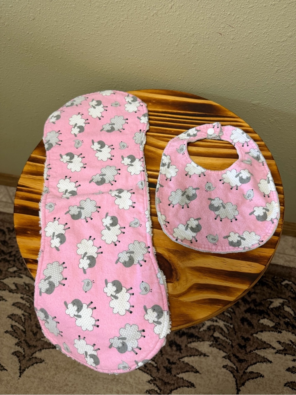 Handmade Baby Bib 4 Set - multiple Patterns - Picture 8 of 9